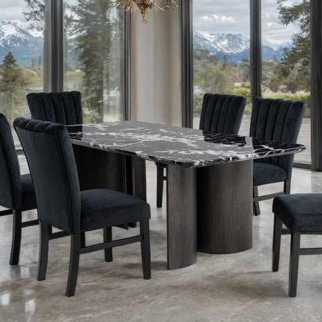 Selsey - Dining Table, Black Stone Top