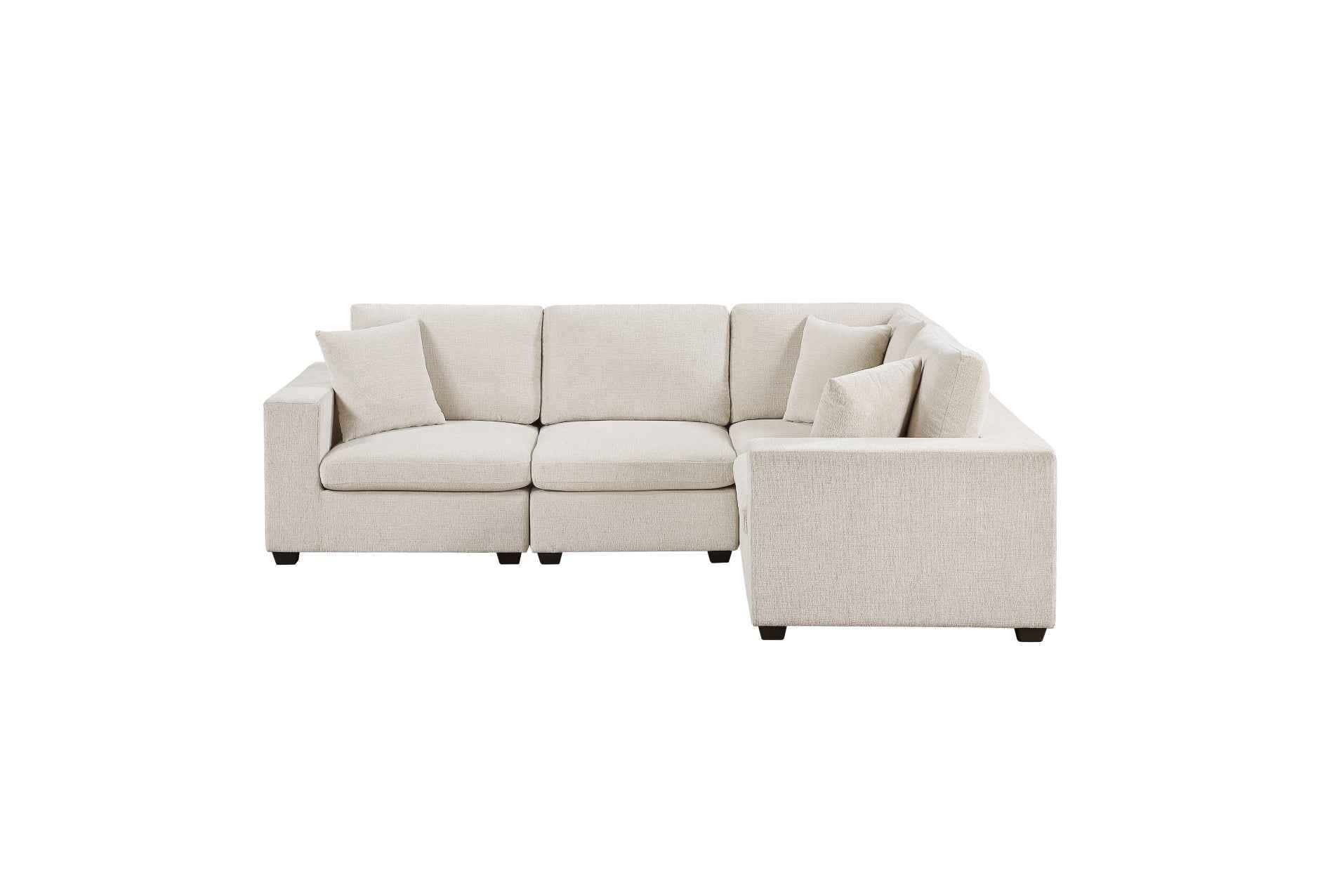 4 Pc Modular Sectional, Beige