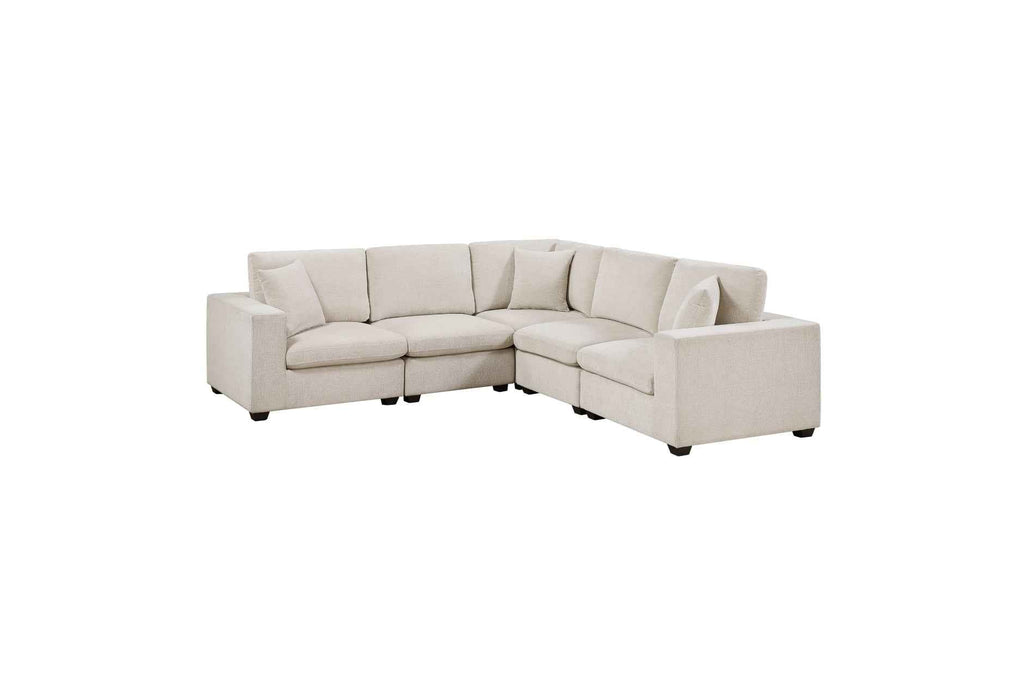 5 Pc Modular Sectional, Beige