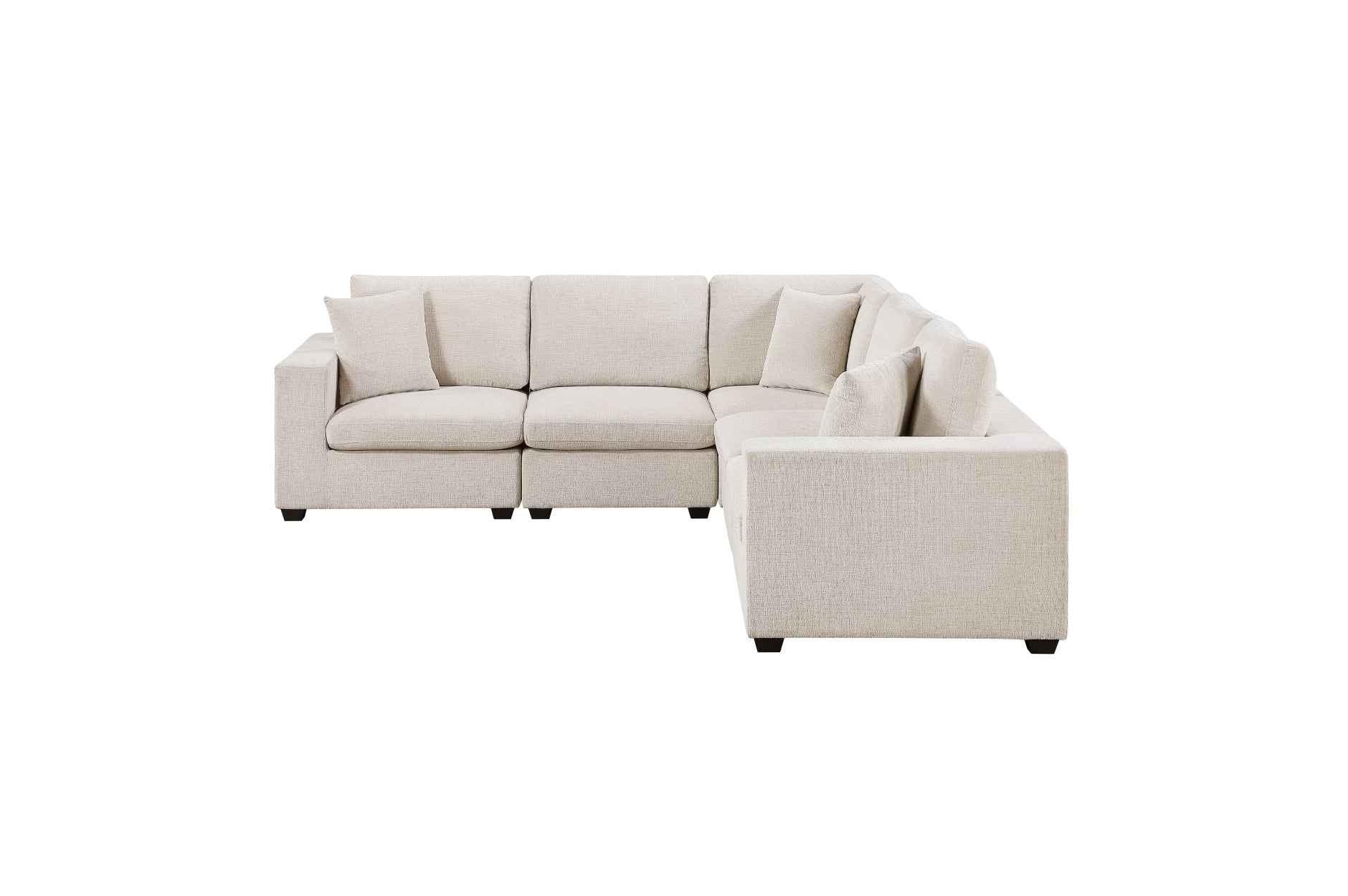 5 Pc Modular Sectional, Beige
