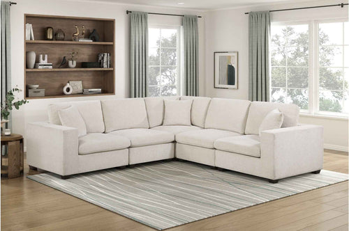 5 Pc Modular Sectional, Beige